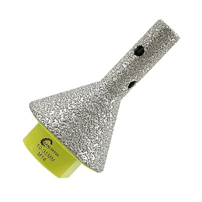 Image of Diamond Finger Milling Bits 10 35mm Beveling Chamfer for Shaping Trimming Enlarging Grinding Existing Holes in Ceramic Tile Porcelain Granite Marble M14 Thread SANLEETEK