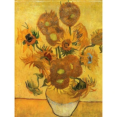 Image of Wee Blue Coo Van Gogh Still Life Fifteen Sunflowers Vase Large Wall Art Poster Print Thick Paper 18X24 Inch