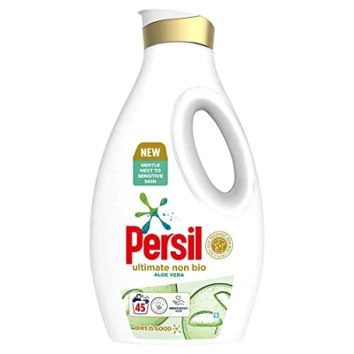 Image of Persil Ultimate Non Bio Aloe Vera Laundry Washing Liquid Detergent 45 Wash 1.215 l
