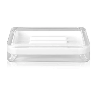 Image of möve Line soap dish 12 x 8,5 2,5 cm made of acrylic, white