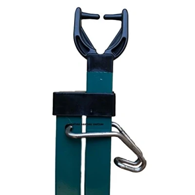 Image of SaatSaa 2.7m Extra Heavy Duty Square Washing line Prop pole Outdoor Galvanised Extendable Cloths Laundry support Extending Telescopic strong Green