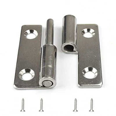 Image of 4Pcs 2 inch Long Steel Small Slip Joint Hinge,Lift Off Door Hinges Right Handed Lid,Stainless Flag Hinge