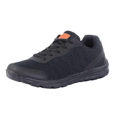 Image of T686A 6 Black Textile/Mesh Trainers Size UK