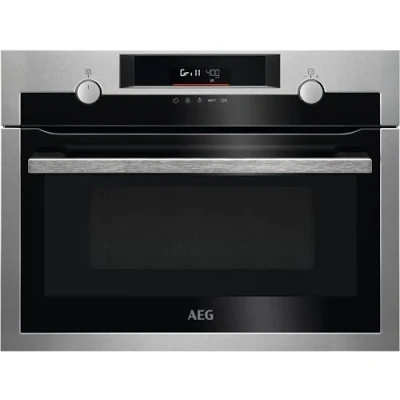 Image of AEG 6000 Solo Microwave &amp; Grill Built In Oven KME525860M, 42L Capacity, Multiple Functions, Defrosting, Clean Enamel, LED Display, Child lock, Antifingerprint Coating, Stainless Steel