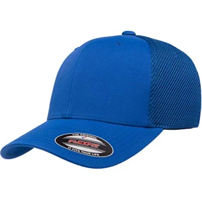 Image of Flexfit Men&#039;s Ultrafibre Airmesh Fitted Trucker Hat, Royal, L XL