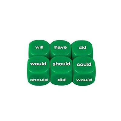 Image of Literacy Dice: Helping Verbs Past 16mm (Pack of 5)