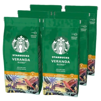 Image of STARBUCKS Veranda Blend, Blonde Roast, Ground Coffee 200g (Pack of 6)