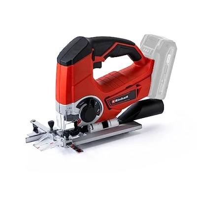 Image of Einhell Power X Change 18V Cordless Jigsaw With Angle Adjustment Battery Powered Electric Saw To Cut Wood, Plastic and Metal TE JS 18/80 Li Jig Tool (Battery Not Included)