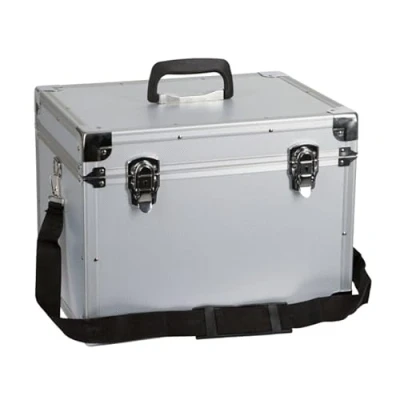 Image of AluSafe Aluminium Carry Case &amp; Grooming Box Multipurpose Equipment Organiser Ideal for Horse Tack, Veterinary Supplies, Grooming, Marking, Sheep Dosing and More Padded Interior, Adjustable Strap
