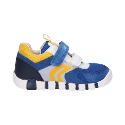 Image of Geox Baby B Iupidoo Boy First Walker Shoe, Royal Yellow, 3.5 UK Child