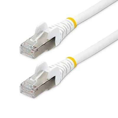 Image of StarTech.com 3M CAT6A Ethernet Cable Low Smoke Zero Halogen (LSZH) 10 Gigabit 500MHz 100W PoE RJ45 S/FTP White Network Patch Cord Snagless w/Strain Relief (NLWH PATCH)