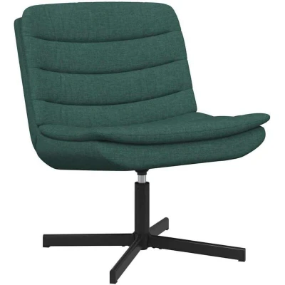 Image of vidaXL Swivel Chair Dark green Fabric Standard