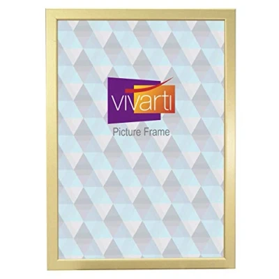 Image of Vivarti Thin Gold Picture Frame 18&quot; x 12&quot; Frames 18 12 Photo 18x12 with Clear Styrene Sheet &amp; Wall Mounted Hook inch Inches