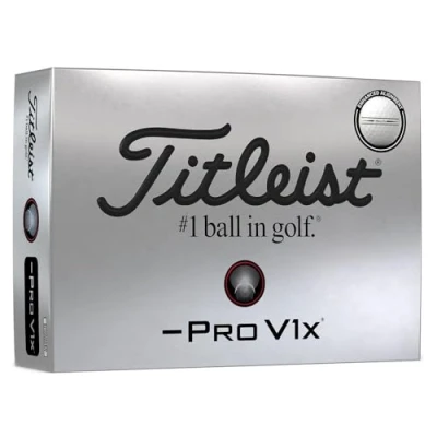 Image of Titleist Pro V1x Left Dash Enhanced Alignment Golf Ball, Pack of 12, White