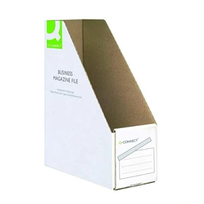 Image of Q Connect Business Magazine File W100xD230xH300mm White (Pack of 10) KF21659