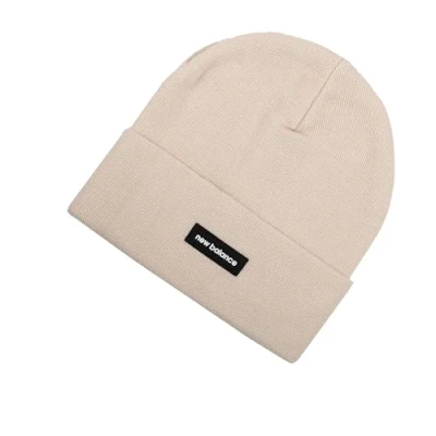 Image of New Balance Men&#039;s, Women&#039;s, Unisex Linear NB Knit Cuffed Beanie, All Ages, One Size Fits Most, Linen