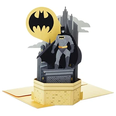 Image of Hallmark Batman Pop Up Birthday Card For Him (Heroic Day) Paper Wonder 3D
