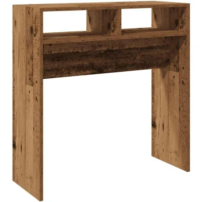 Image of vidaXL Console Table Brown Engineered Wood Furniture, Modern Rectangular Side for Living Room, Office, Entryway or Hallway 78 x 30 80 cm