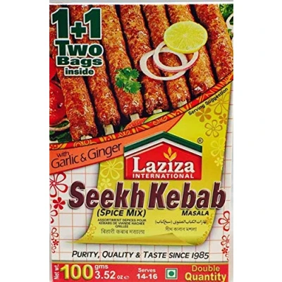 Image of Laziza Seekh Kebab Spice Mix Masala Easy Cook Pack of 6