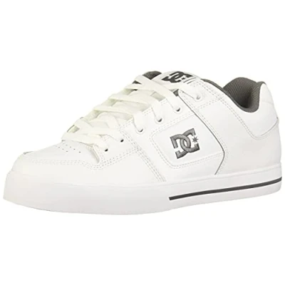 Image of DC Shoes Pure, Men Low Top Sneakers, Multicolor (White/Battleship/White), 8 UK (42 EU)