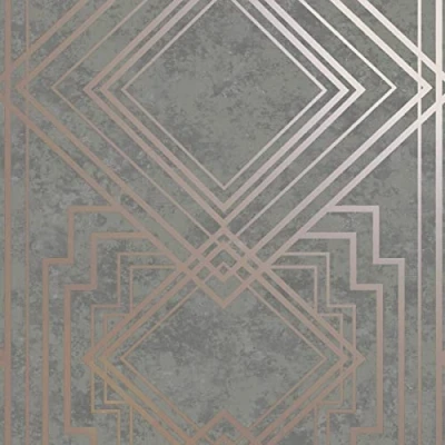 Image of Holden Wallpaper Delano Grey/Rose Gold 75941 Full Roll