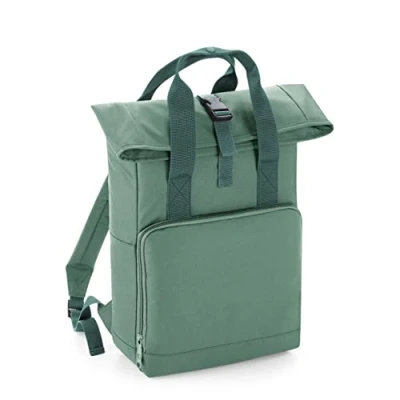 Image of BagBase BG118 Twin Handle Roll Top Backpack Sage Green