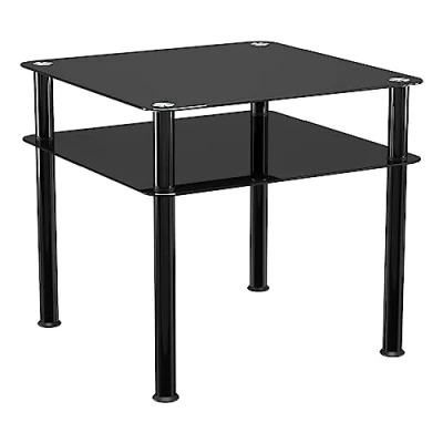 Image of AVF SDCT6060BB Coffee Table Black Glass