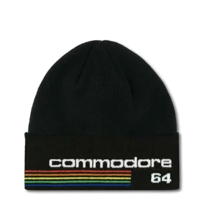 Image of Logoshirt®️ Commodore C64 Logo Beanie I Knitted Hat Men &amp; Women Embroidered Licenced Original Design Black