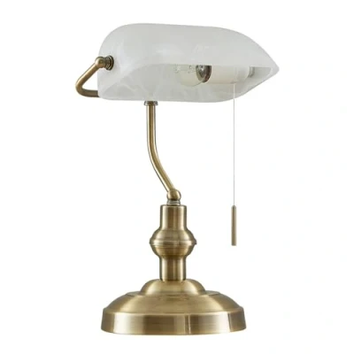 Image of Lindby Table Lamp &#039;Profina&#039; (Antique, Vintage) in Bronze Made of Metal for e.g. Office &amp; Workroom (1 Light Source, E27) from Desk Lamps