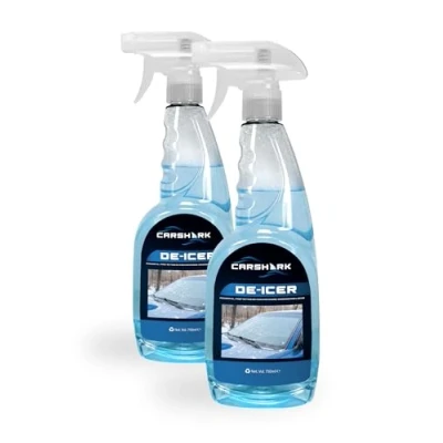 Image of CARSHARK Fast Acting De icer 2 x 750ml for Car Windows, Door Locks, Latches, Headlights