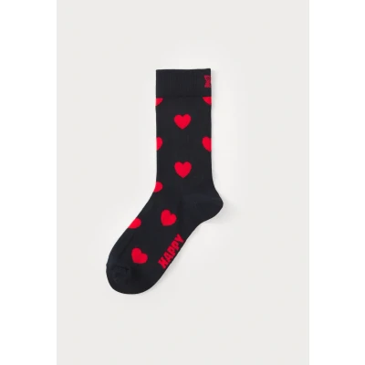 Image of Happy Socks Heart SOCK Unisex Socks, Size: 4 7, Navy
