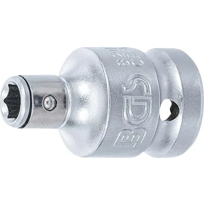 Image of BGS 8201 Bit Adaptor with retaining Ball 12.5 mm (1/2&quot;) Drive internal Hexagon 6.3 (1/4&quot;)