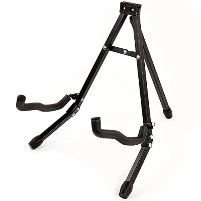 Image of Foldable Stands Music Orchestral Paper Holder Stand, Book Stand &amp; Mic Tripod Folding (Guitar Stand)