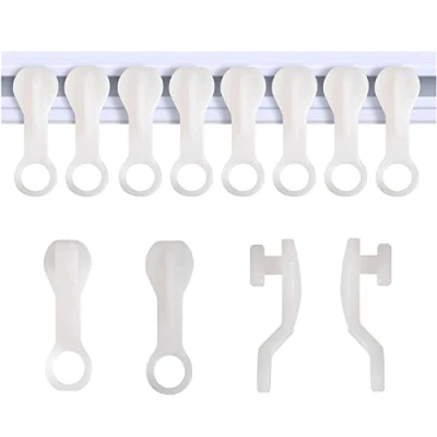 Image of Curtain Glider Hooks White Plastic Hook (Pack of 25)