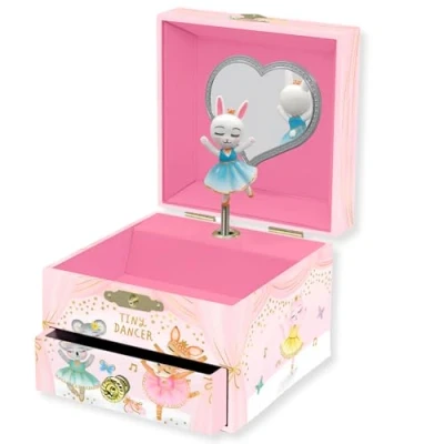Image of Musical Ballerina Jewellery Box for Girls Childrens Music Box, Gifts Girls, Toys, 10.8 x 12.1 8.9 cm