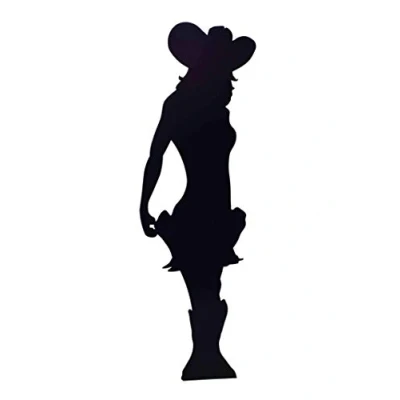 Image of STAR CUTOUTS SC46 Cut Out of Cowgirl Silhouette, Solid, Regular