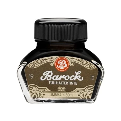 Image of Barock 1910 Umbra Writing Ink for Fountain Pens, Glass Nibs, Rollerball Pen in Bottle, 30 ml, Brown