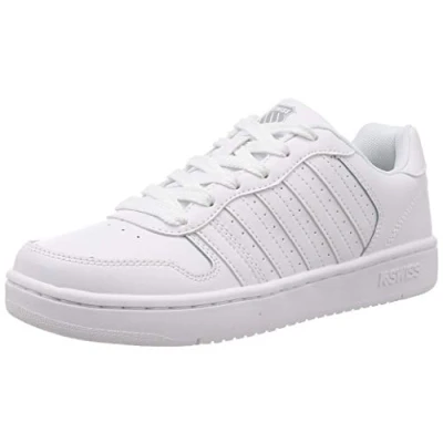 Image of K Swiss Men&#039;s Court Sneaker, White Gray M, 6 UK