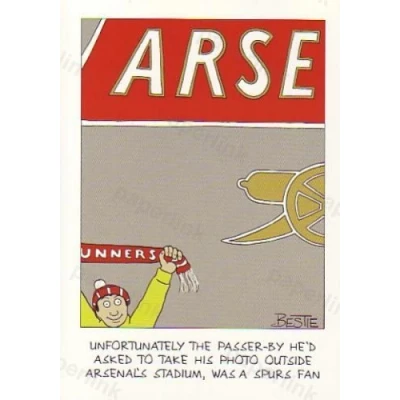 Image of Humour Blank/Birthday Greeting Card (PLK4456) Football Supporter Arsenal