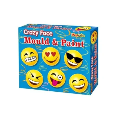 Image of Carousel Toys Make Your Own Crazy Emoji Faces Mould And Paint Fridge Magnet Craft Activity Set For Children