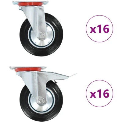 Image of vidaXL 32 pcs Swivel Casters 160 mm