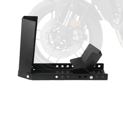 Image of NICCOO Motorcycle Front Wheel Chock Adjustable Motorbike Stand Transport Storage Support Holder Heavy Duty