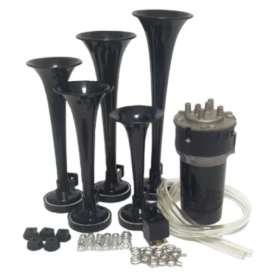 Image of YIYIDA Music Horn Dixie Air Speaker 165db black Five tube Trumpet Easy installation Electric Waterproof multi frequency with Pump Truck Car for 12V Ship ect