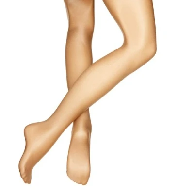 Image of Silky Light Toast Footed Shimmer Tights Adult Small