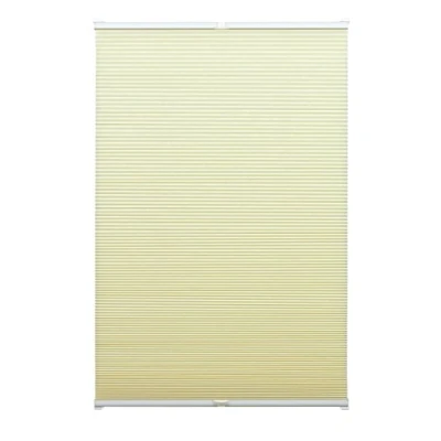 Image of GARDINIA Honeycomb Blind for Clamping, Opaque Folding Blind, Energy Saving, Mounting Kit Included, EASYFIX Pleated with Two Operating Rails, Beige, 80 x 130 cm (WxH)