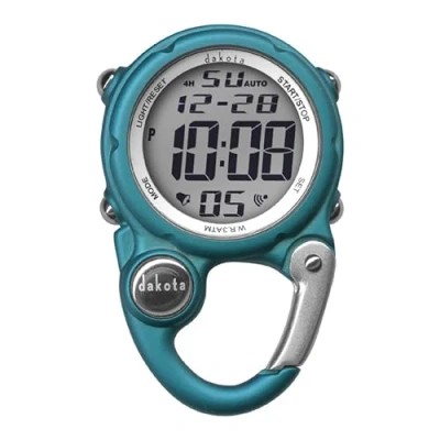 Image of Dakota Watch Co Digital Clip Mini Water Resistant, Stainless Steel, Aqua
