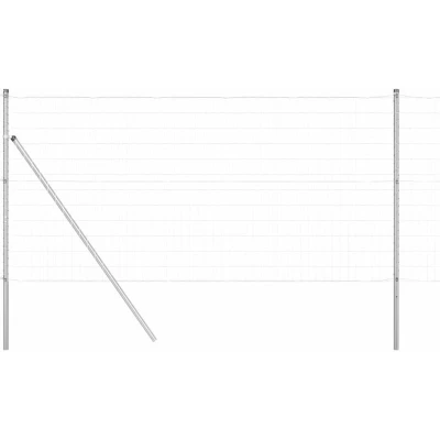 Image of vidaXL Euro Fence with 7 Posts 1x10 m Galvanised Steel