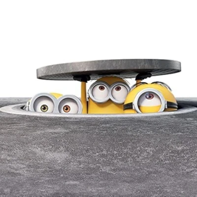 Image of MINIONS &quot;Manhole Canvas Print, Multi Colour, 40 x cm