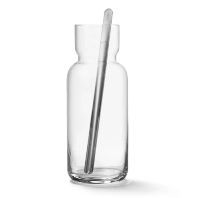 Image of Aarke Nesting Carafe Crystal Glass (1.1 Litre) + Stainless Steel Bar Spoon