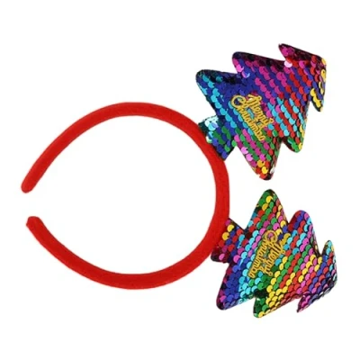 Image of Kobeleen Christmas Tree Head Boppers Headbands Headwear Hair Hoop for Headpiece Fancy Dress Party Supplies